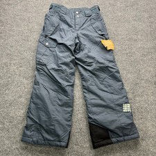 Columbia Bugaboo Snow Pants Kids 10/12 Black Insulated Omni-Tech Ski Snowboard