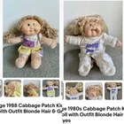 New ListingVintage 1980s Cabbage Patch Kid Girl Doll Outfit Blonde Hair & Blue Eyes BUNDLE