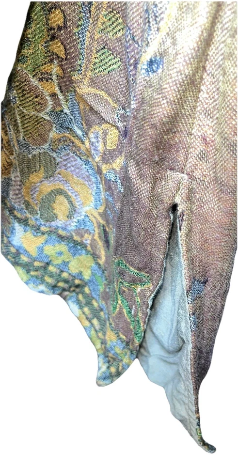 COLDWATER CREEK Yellow Floral Tapestry Button Jacket Women’s 2X - Image 3 of 4