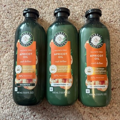 3 X Herbal Essences Apricot Oil Sulfate Free Shampoo & Conditioner Define Curls 