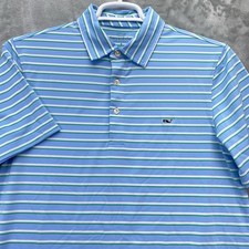 Vineyard Vines Shirt Mens size small polo stretch performance Golf stripe tennis