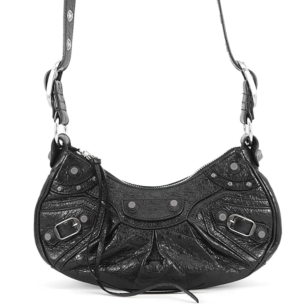 Balenciaga — BALENCIAGA Le Cagoule Shoulder Bag Size XS Leather Black 671309