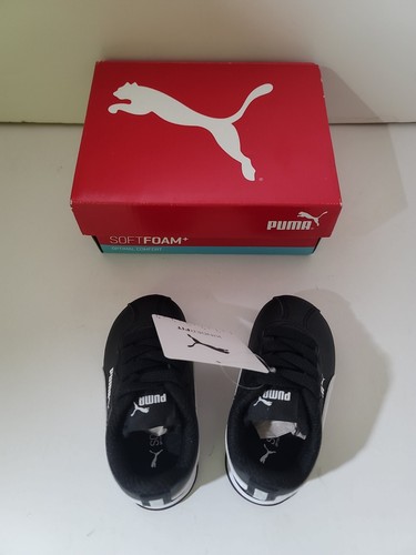 Puma Turin II AC Sneakers Shoes Kids Infants Unisex Size 4C Black/White NEW! - Picture 3 of 11