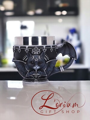 Original Nemesis Now Pinkys Up Cult Cuties Malpuss Tasse 11 cm Becher Wohndeko Geschenk.