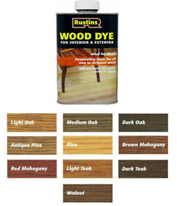 Wood Dye Colour Chart