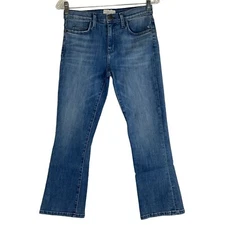 Current/Elliott Jeans Women's Size 28" Blue The Kick Cropped Stretch Denim NWOT