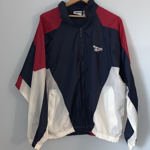 Vintage Reebok Nylon Track Jacket Red 