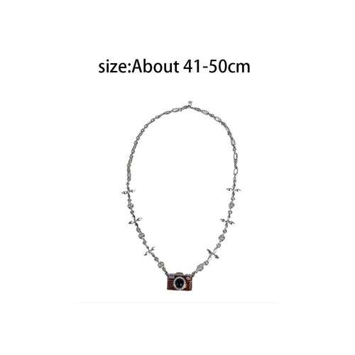 Hip-Hop Sweater Necklace Brown Jewelry Accessories Camera Pendant Necklace - Picture 2 of 15