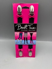 Boot Tux Adjustable Black Boot Straps Pink Bow Clips For Jeans Boots