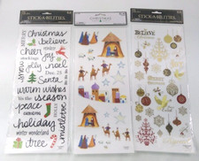 Stickabilities Christmas Sticker Lot 3 Packs 82pc New Holiday Scrapbook Planner