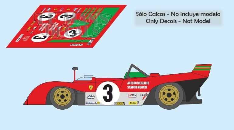 お*い様 1/43 Ferrari312PB '72 Targa Florio Ferrari 312 PB Targa Florio 1972 1:43 – PITLANEITALIA
