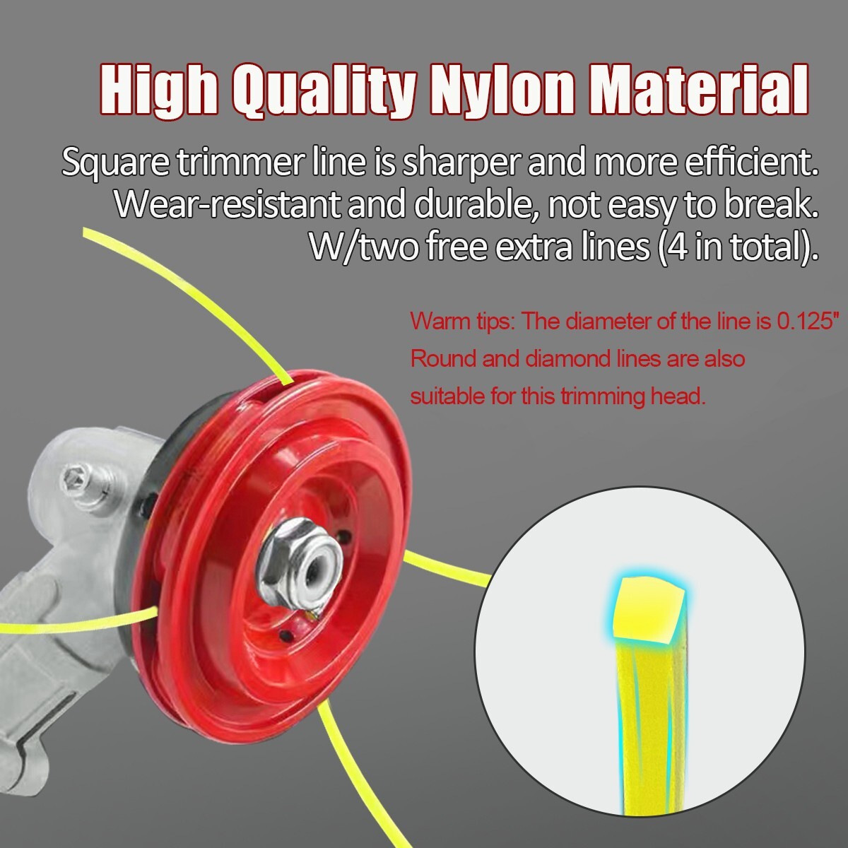 Aluminum Trimmer Head Weed Eater Weedeater Universal Replacement Head W