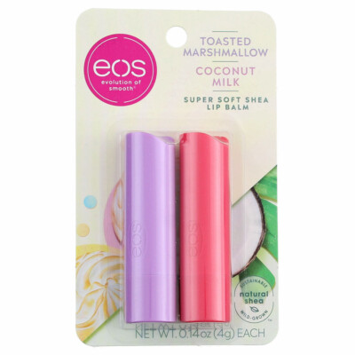 eos Lip Balm Stick, Toasted Marshmallow & Coconut Mi...3 pack