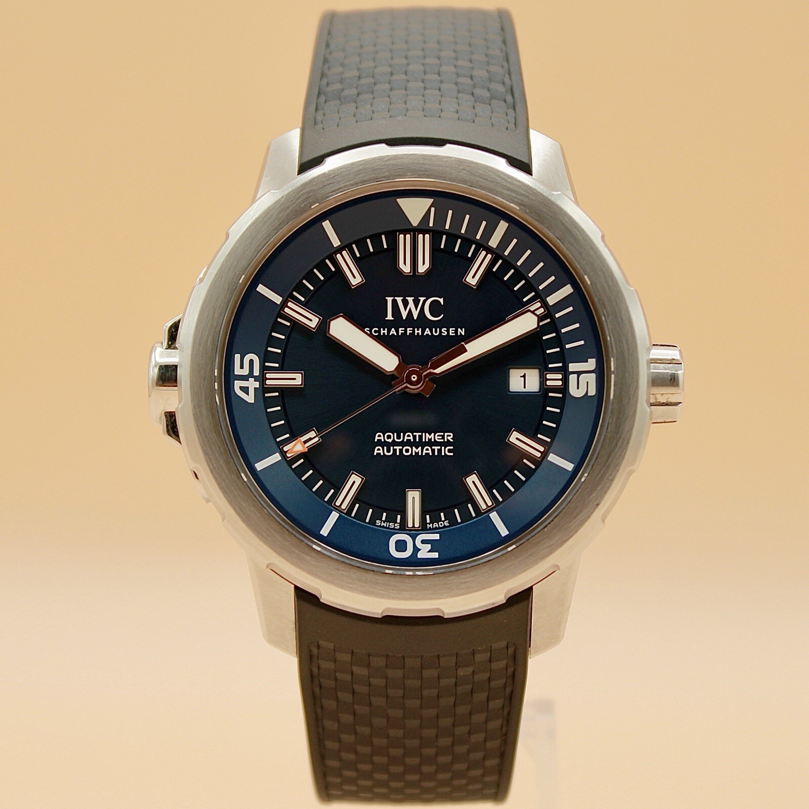 IWC Aquatimer IW329005 - 42mm Blue Dial B&P - “Expedition Jacques-Yves Cousteau”