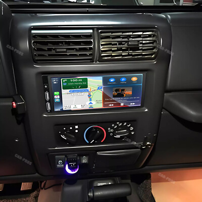Apple Carplay Android 13 Car Stereo Radio GPS Navi For Jeep Wrangler 1997-2002