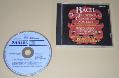 Bach - Brandenburg Concertos 1,2 & 3 / Marriner / Philips 1981 / Blue Face / WG