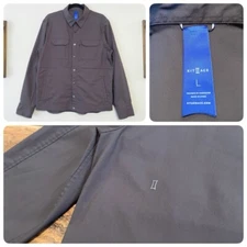 Mens Kit and Ace Navigator Commute Jacket Snap Gray Charcoal MSRP $248 L Mint!