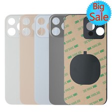For iPhone X XR XS 11 12 Mini 13 Pro Max Back Glass Housing Cover Big Hole Lot