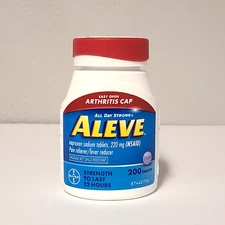 Aleve Arthritis Cap Pain Reliever 220MG NSAID 200 Tablets EXP: 06/2028 Sealed