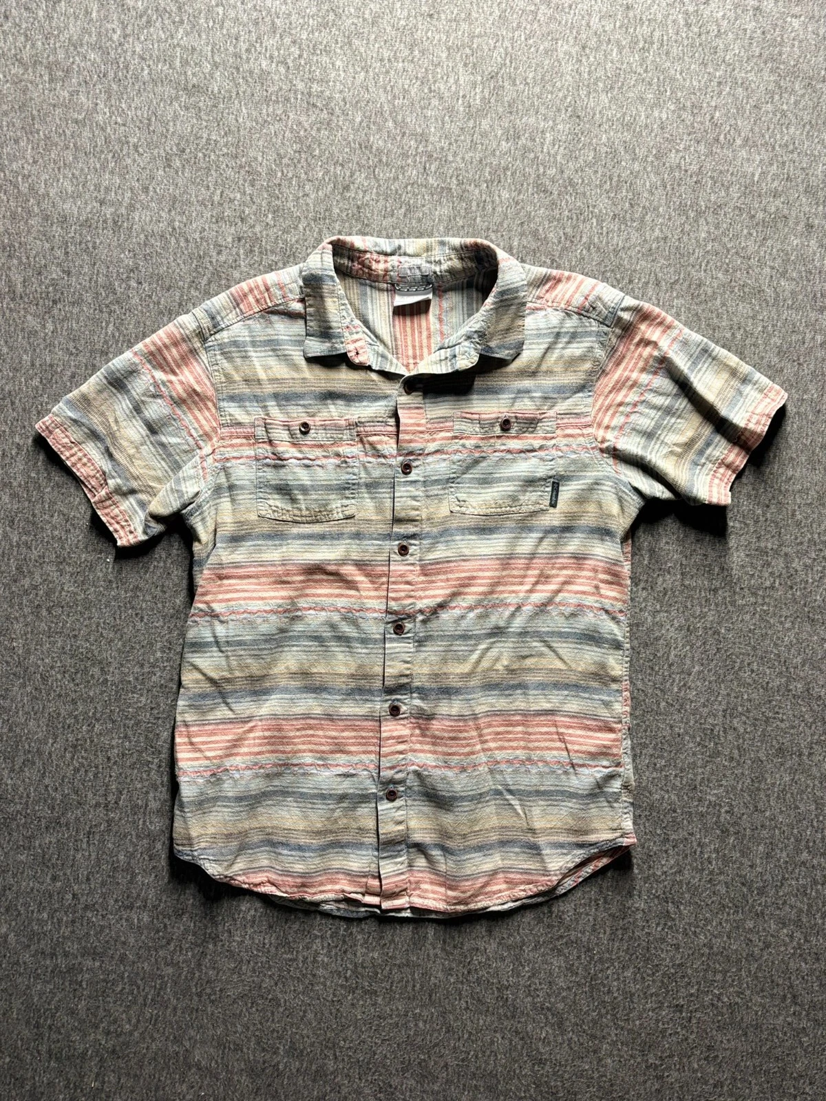 COLUMBIA Hiking Outdoor Travel Mens Retro Button Up Shirt