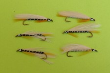 6 vintage streamers, flies for trout, steelhead, salmon bass, size 12