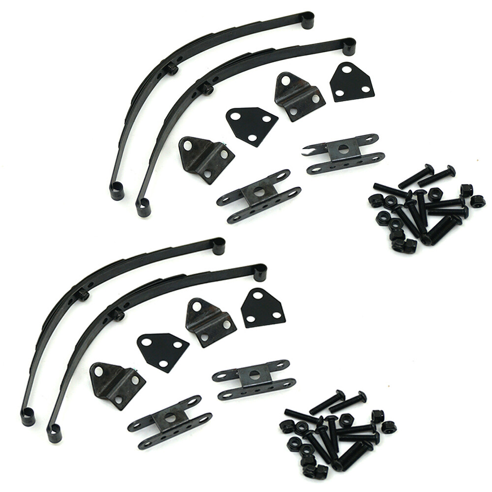 2/4PC Steel Leaf Spring Suspension Black For RC 4WD D90 1/10