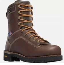 Danner Quarry USA 8in AT Mens Brown Leather Goretex Work Boots 17307