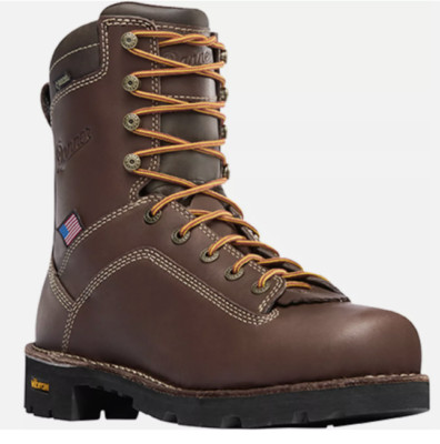 Danner Quarry USA 8in AT Mens Brown Leather Goretex Work Boots 17307