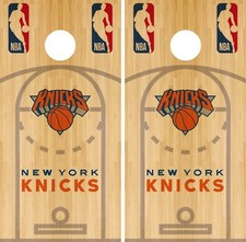 New York Knicks Cornhole Wrap NBA Game Board Skin Set Vinyl Decal Court CO668