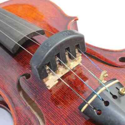 Akustischer elektrischer schwerer schwarzer Gummi Violine Schalldämpfer Violine Übungsdämpfer