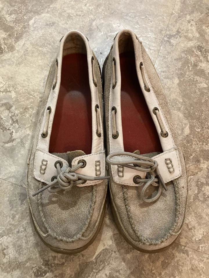 Zapatos mocasín planos de ballet Twisted X para mujer cuero beige 7,5 Foto 3 de 4