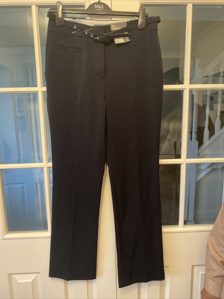 Principles (Debenhams) Ladies Women Elegant Trousers Size 12 R Navy