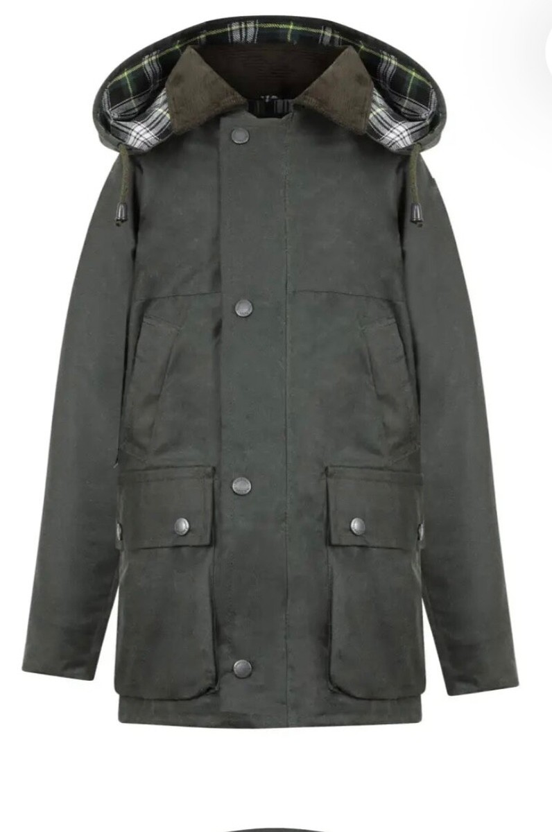 New Forest Clothing Wax Jacket Coat boys or girls detachable hood