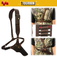 TOURBON Leder-Schulterholster für Pistolen, Revolver, Pistolenmagazin Tragegurt