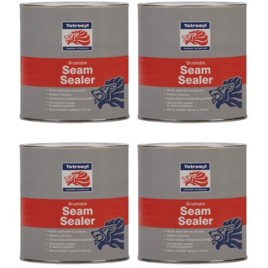 Tetrosyl Brushable Seam Sealer Synthetic Rubber Based Car Body Sealant 1KG x4