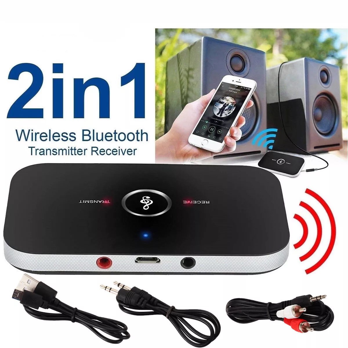 Bluetooth Audio Transmitter Wireless Audio Adapter Stereo Music Stream  Transmitter for TV PC MP3 DVD Player 