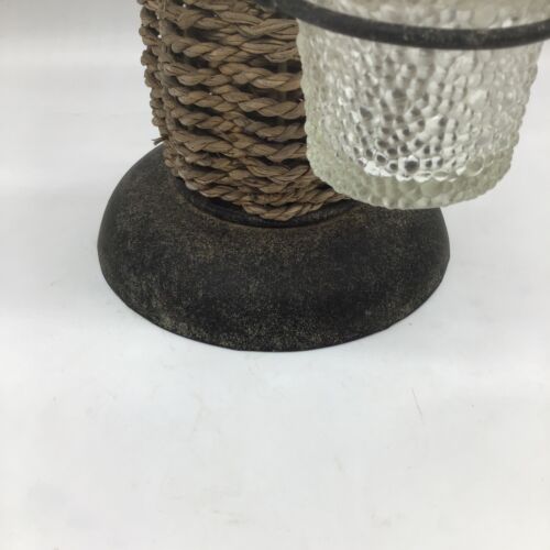 Vintage Decorative Palm Tree Candelabra Metal/Wicker Candle Holder/Tea Lights - Picture 5 of 13