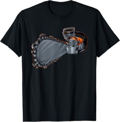 Arborist Chainsaw Lumberjack Funny Logger Tree Cutter Unisex Black T-Shirt