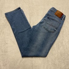 Lucky Brand Sweet Mid Rise Straight Jeans Blue Distressed Denim 6/28 R