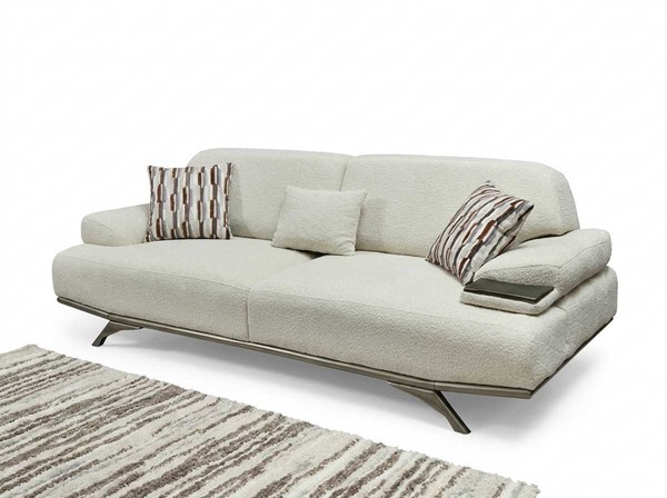 Sofa 3 Sitzer Beige Modern Bequem Polstersofa Couch Dreisitzer-image