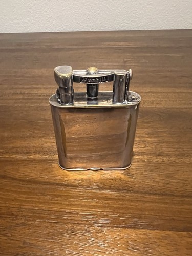 1920's Dunhill Silver Plated Lift-Arm Table Lighter Patent No 143752 Engraved