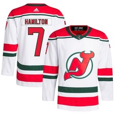 New Jersey Devils Dougie Hamilton Adidas White Alternate Authentic Player Jersey