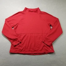 Layer 8 Shirt Size L Red High Neck Base Layer Long Sleeve Stretch