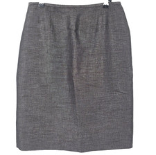 Lafayette 148 New York Women's 29" Linen Blend Pencil Straight Skirt USA Made