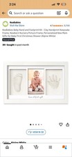 KeaBabies Unisex Baby Hand and Footprint Kit White Clay Keepsake Frame Gift