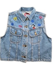 Vintage 90's Disney Vest, Peace and love Mickey Mouse