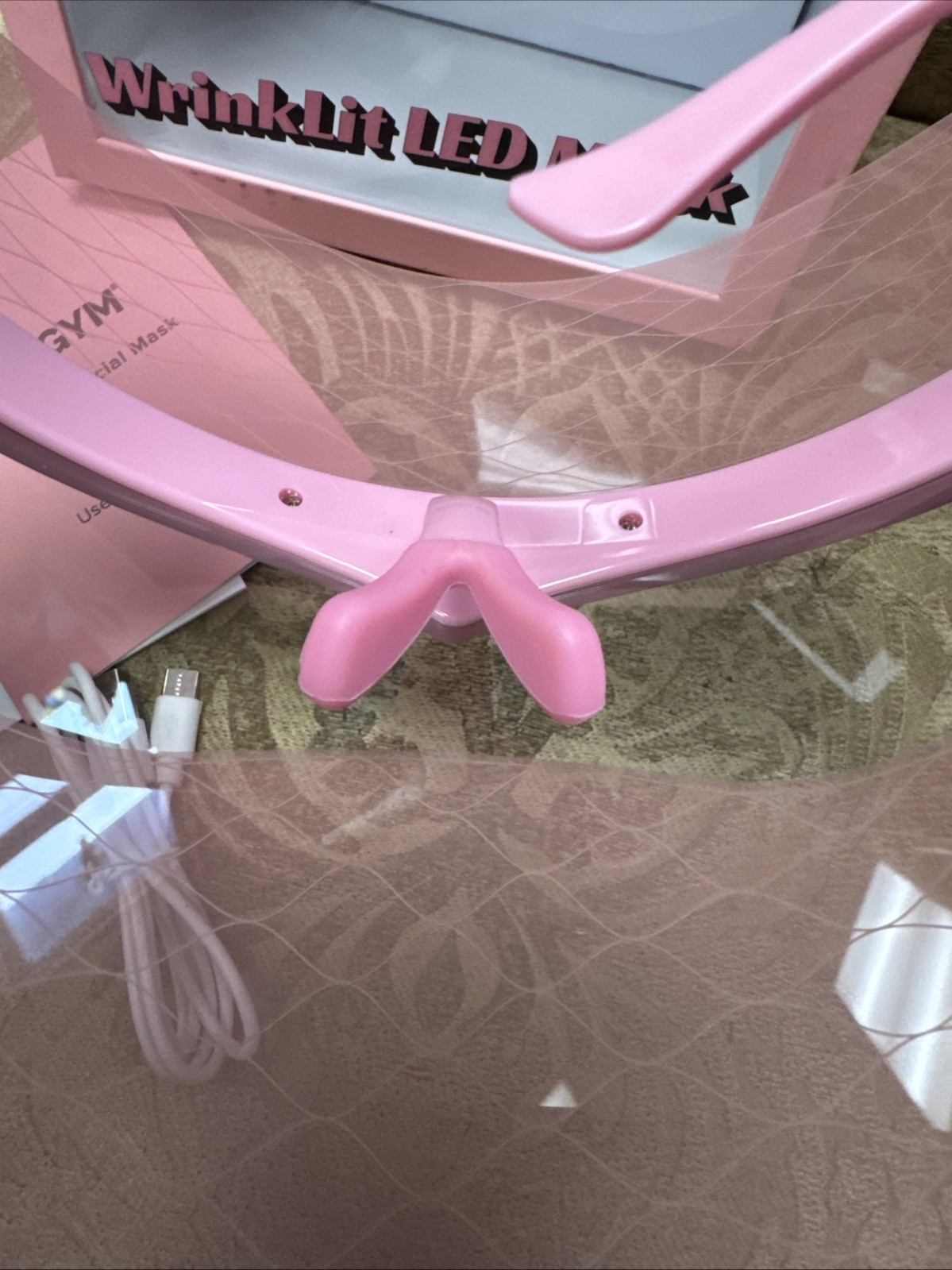 Skin Gym Wrinklit LED Face Mask, Pink *New, Open Box,