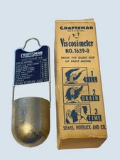 Vintage Sears Roebuck Craftsman Paint Viscosimeter No. 1639-0 w/ Original Box