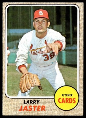 1968 Topps Baseball Card Larry Jaster St. Louis Cardinals #117 EX-MT