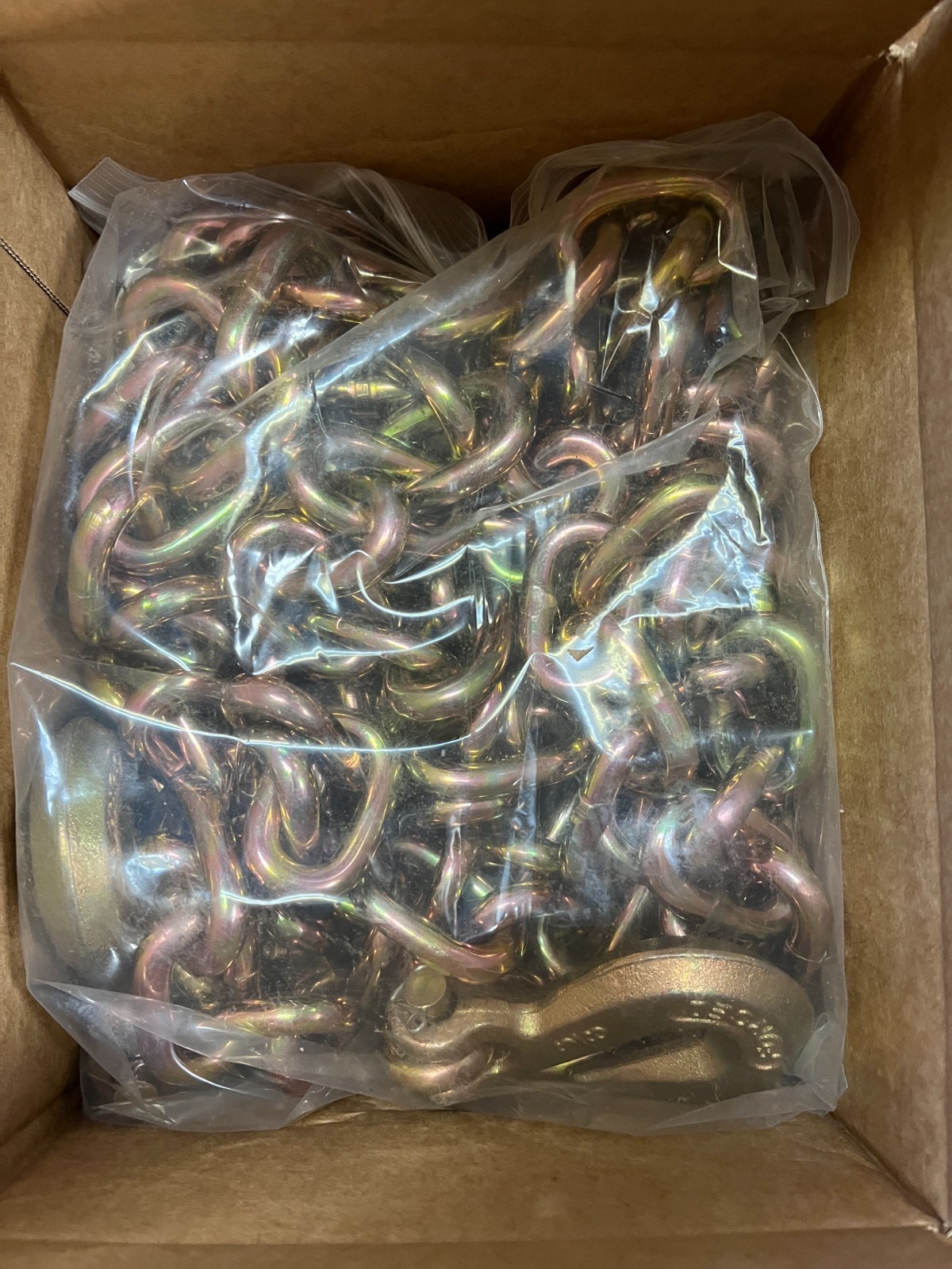 VULCAN Binder Chain with Clevis Grab Hooks - Grade 70-3/8 Inch x 16 Foot - 6,600